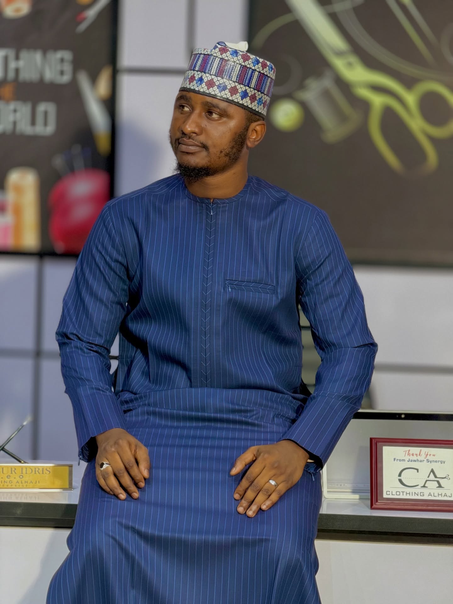 Cream Textured Dashiki