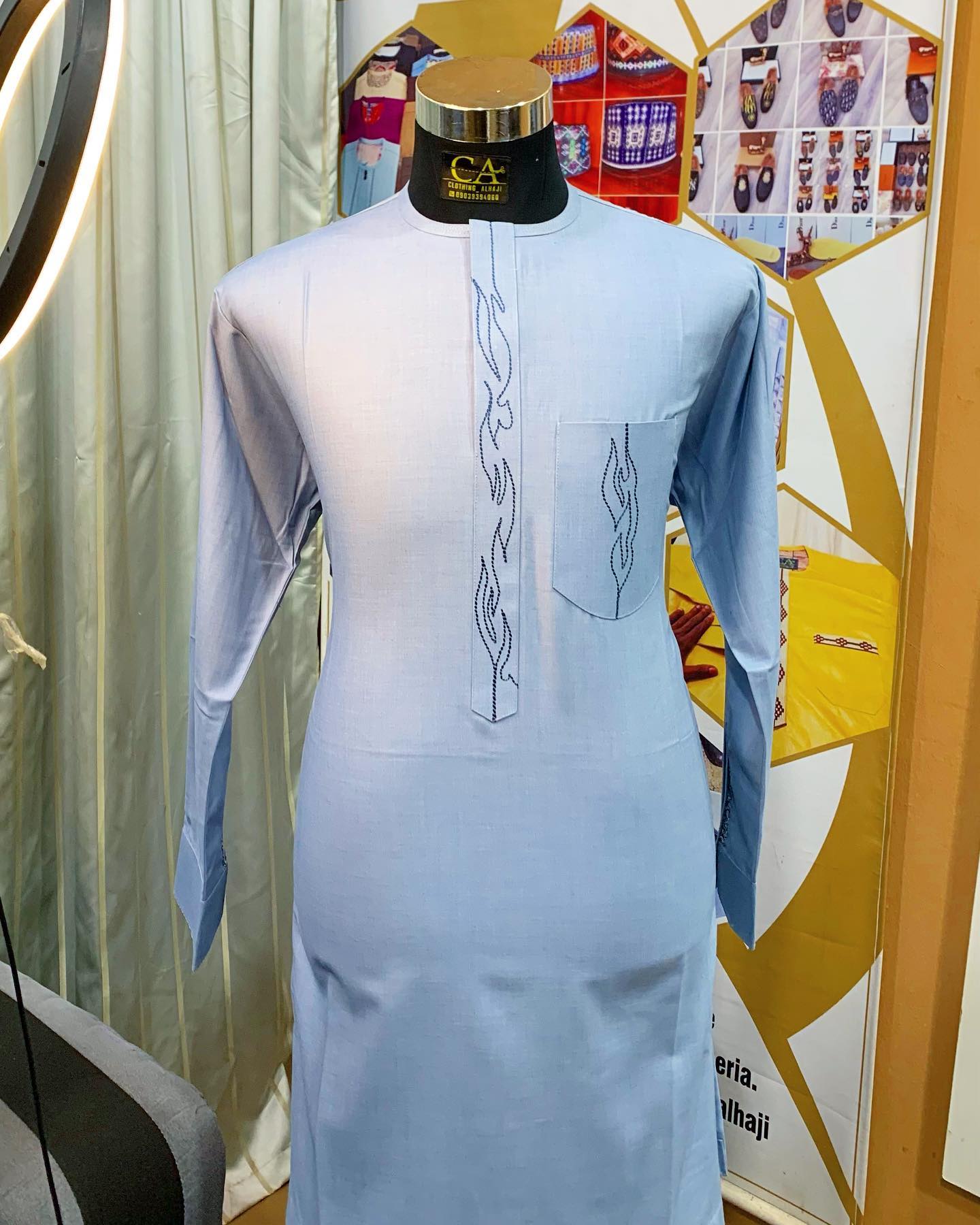 Green Pattern Dashiki